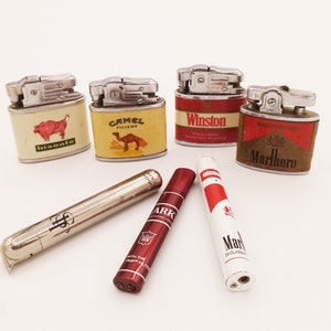 Tobacco brands vintage lighters or keychains choice of one, Winston lighter, Marlboro lighter, Camel lighter, Chesterfield, Kent, Lark, JPS