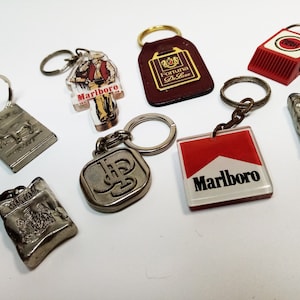 Tobacciana vintage collection keychain, tobacco keychain, vintage keychain, vintage collectibles, keychain collection, choice of one