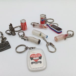 From 1970s Coca Cola or Pepsi vintage keychain choice of one, antique keychain, Keychain collection,collection keychain, collectibles