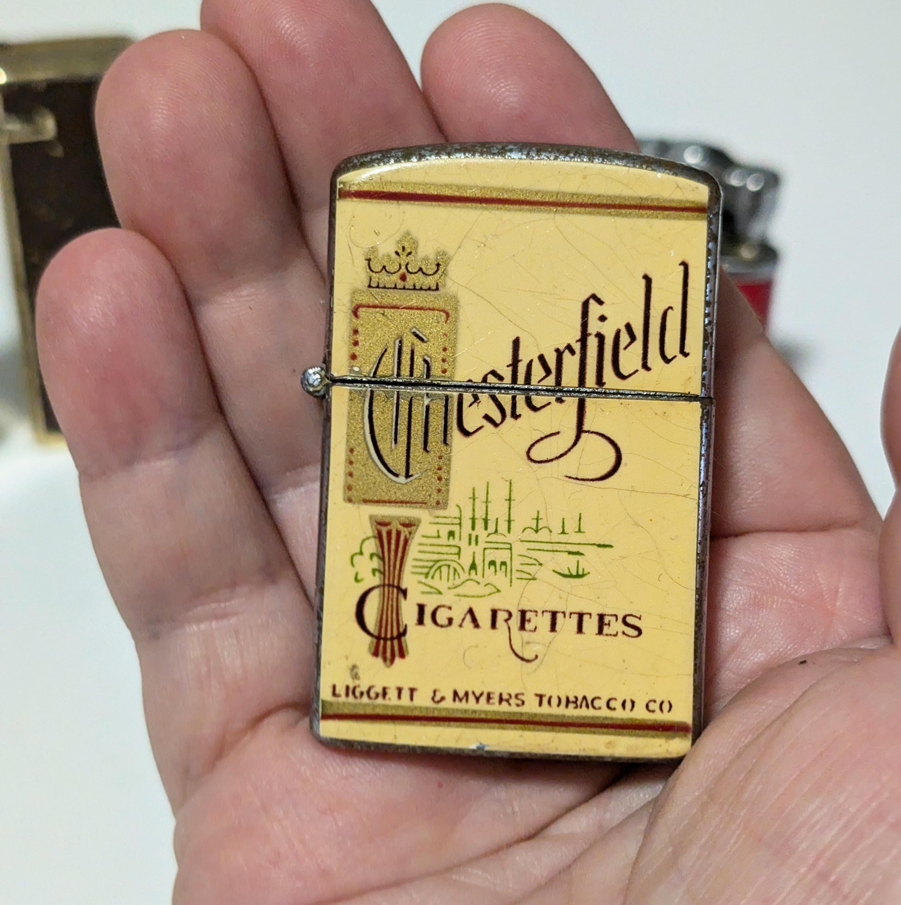 Tobacco Brands Vintage Lighters Choice of One, Chesterfield Lighter, Sunset  Lighter, JPS Lighter, Vintage Collectibles, Rare Lighters