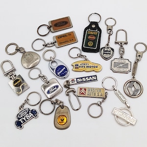Vintage car brand collection keychain, motor keychain, vintage keychain, vintage collectibles, keychain collection, choice of one