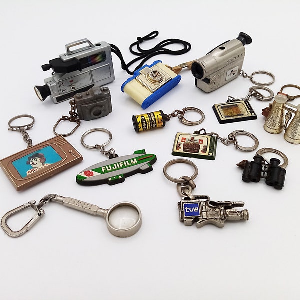 From 1960s Photography TV collection keychain choice of one, keyring, keychain collection, vintage keychain, vintage collectibles, rare