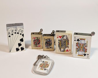 Choice of one cards vintage lighter, poker lighter, cards lighter, vintage collection lighter, lighter collection, please read