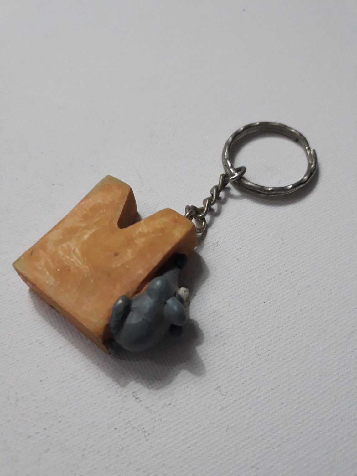M Initial Vintage Keychain, M Initial Keychain, M Keychain, Keychain ...