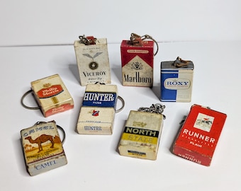 1960er Jahre Tabakmarke Schlüsselanhänger: Vintage Tobacciana Kollektion