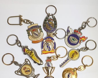 Llavero vintage del Real Madrid: regalo de fútbol, llavero coleccionable