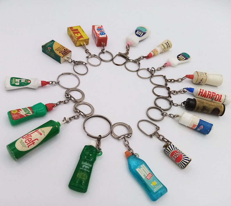 1960s Cleaning Products Collection Keychain Choice of One, Cleaning ...