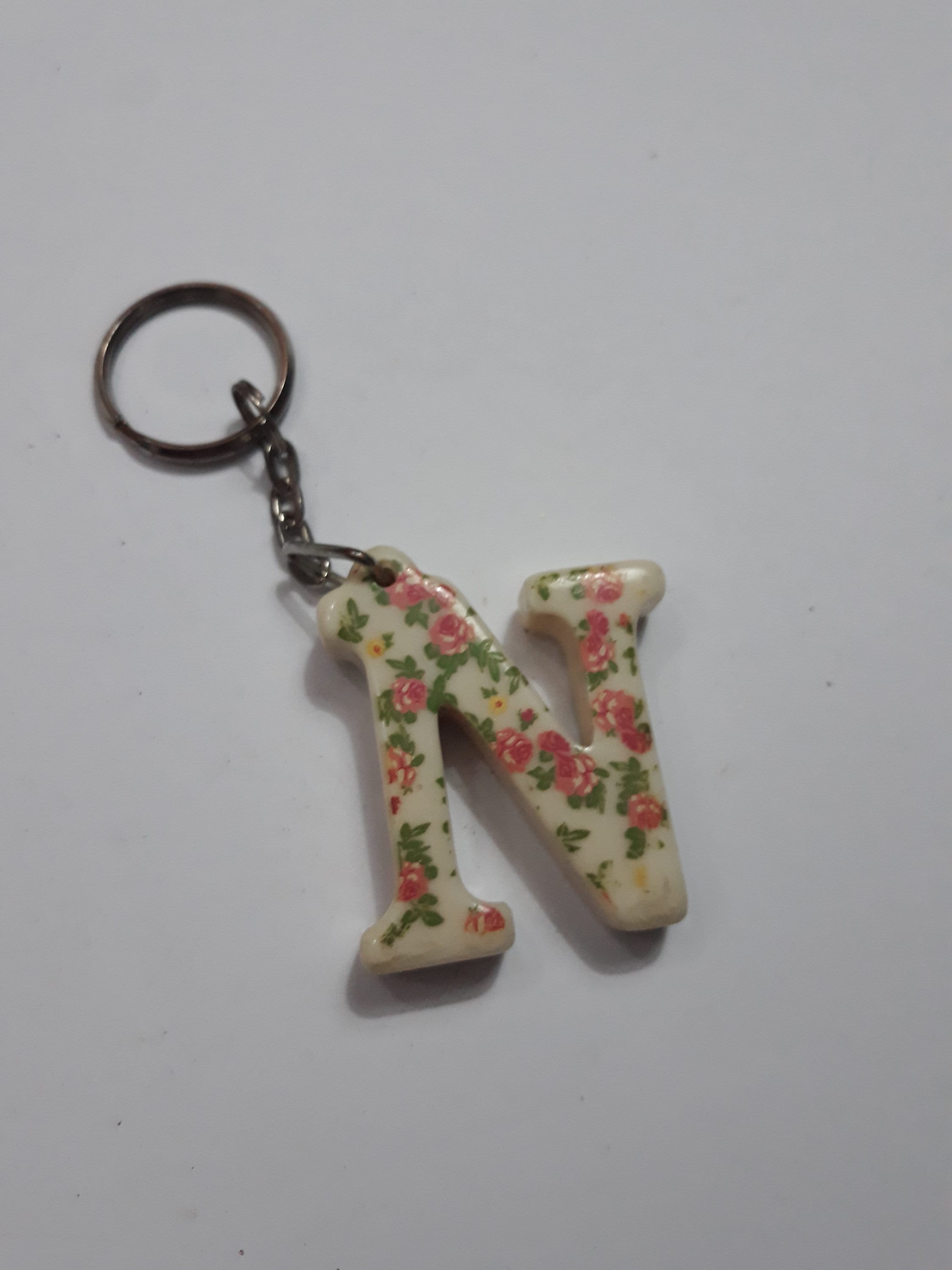 N initial vintage keychain N keychain keychain collection Etsy