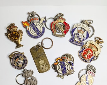 Llavero vintage del Real Madrid: regalo de fútbol, llavero coleccionable