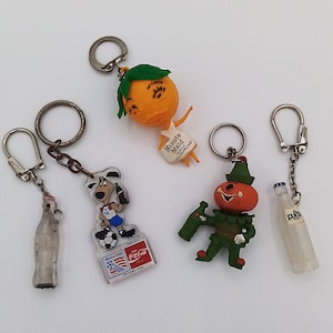 From 1970s Coca Cola Fanta vintage keychain choice of one, antique keychain, Keychain collection,collection keychain, collectibles