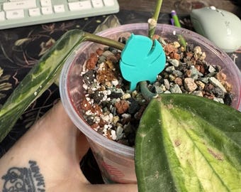 Plant Support Pin for Rooted Cuttings, Leaf Shape Holder