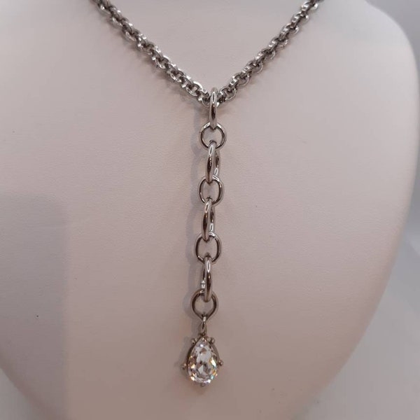 Superbe collier de soirée en cristal