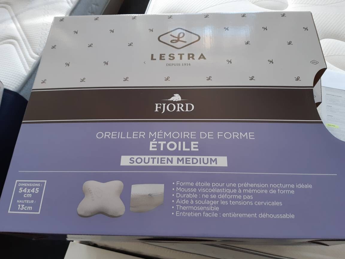 Lestra, Oreiller Mémoire de Forme en Étoile