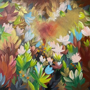 Flowers / Abstract acrylic painting/ Abstract floral painting / Colorful Painting / Acrylic painting/Spring time/