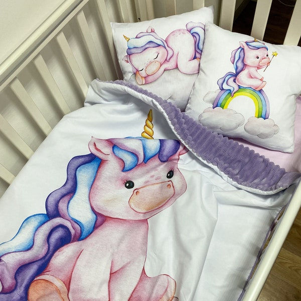 Unicorn Crib Bedding Etsy