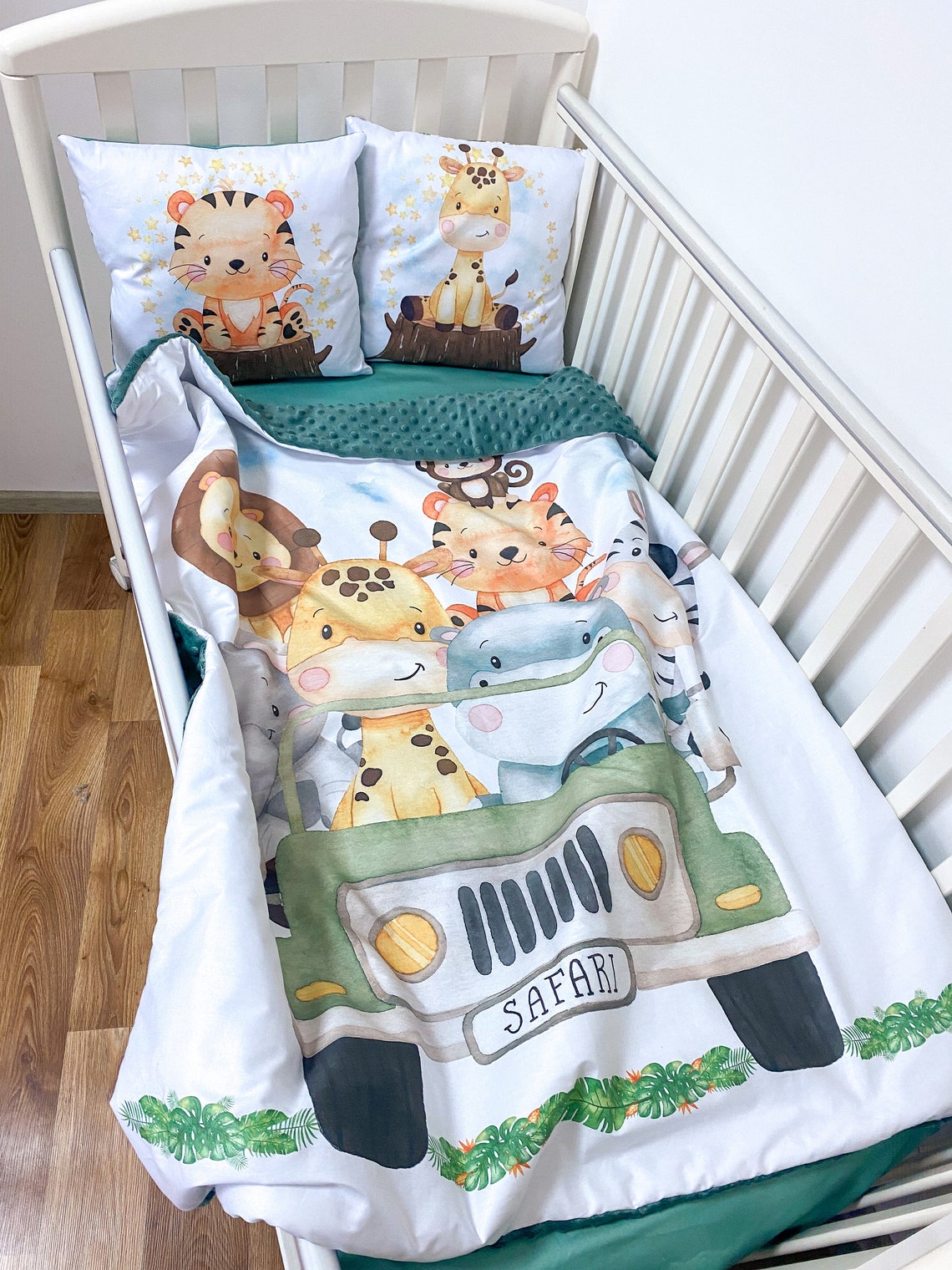 Safari Crib Bedding Set Safari Crib Blanket Elephant Etsy