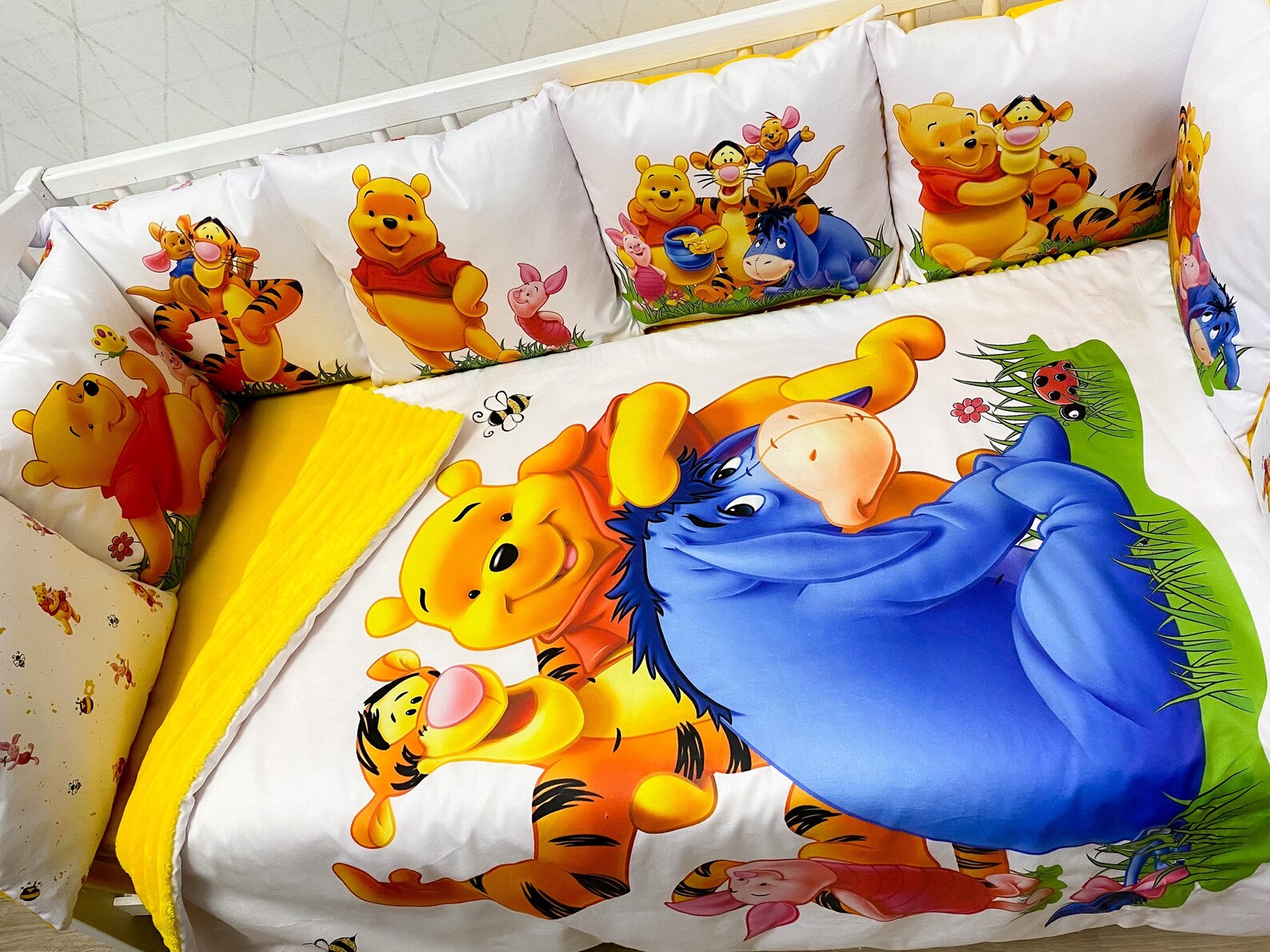 BabyBettwäsche mit Winnie der Pooh Krippe Stoßfänger mit Etsy
