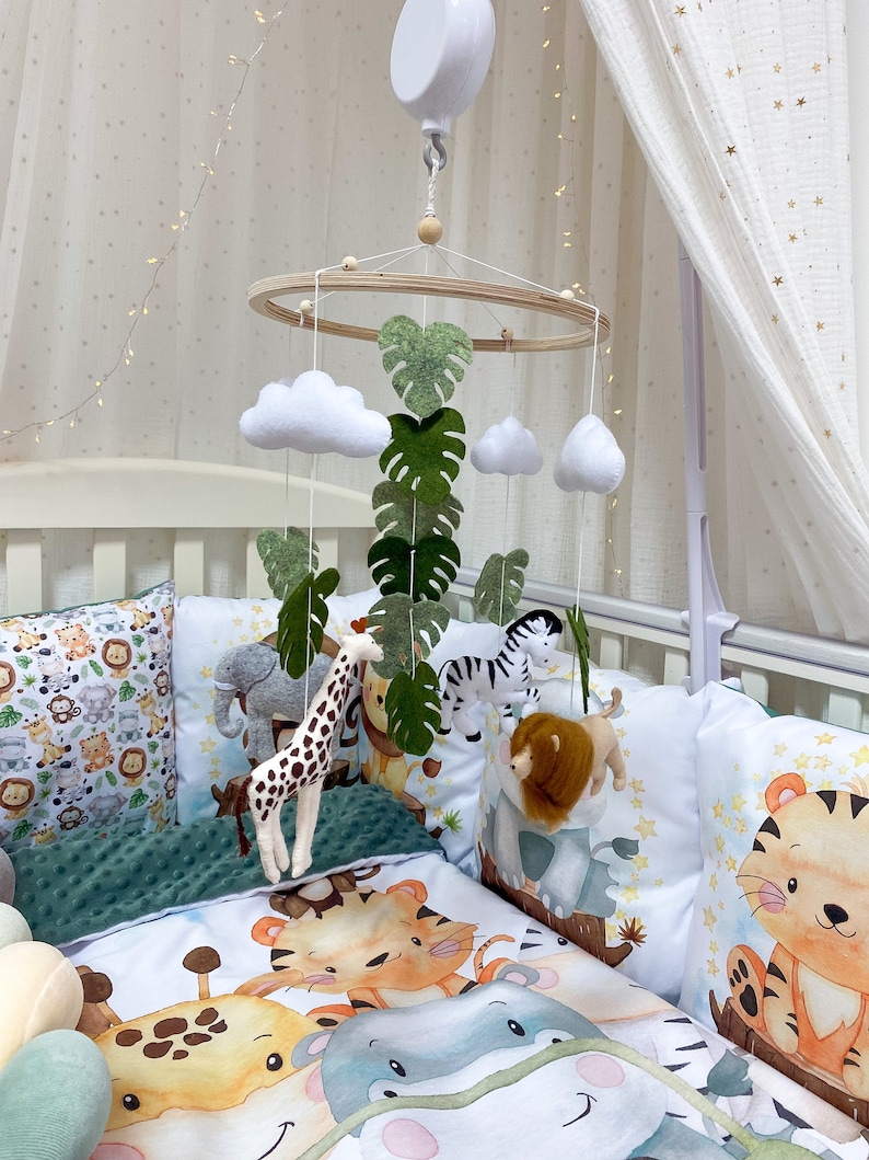 Safari Crib Bedding Set for Boy. Safari Animal Baby Bedding Etsy