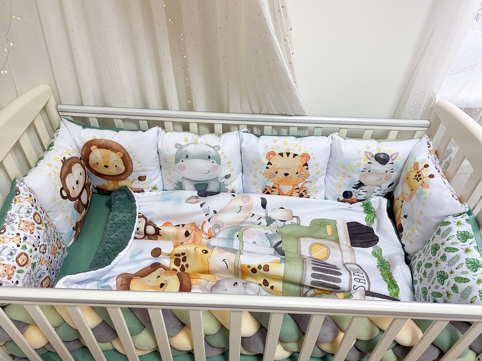 Safari Crib Bedding Set for Boy. Safari Animal Baby Bedding Etsy