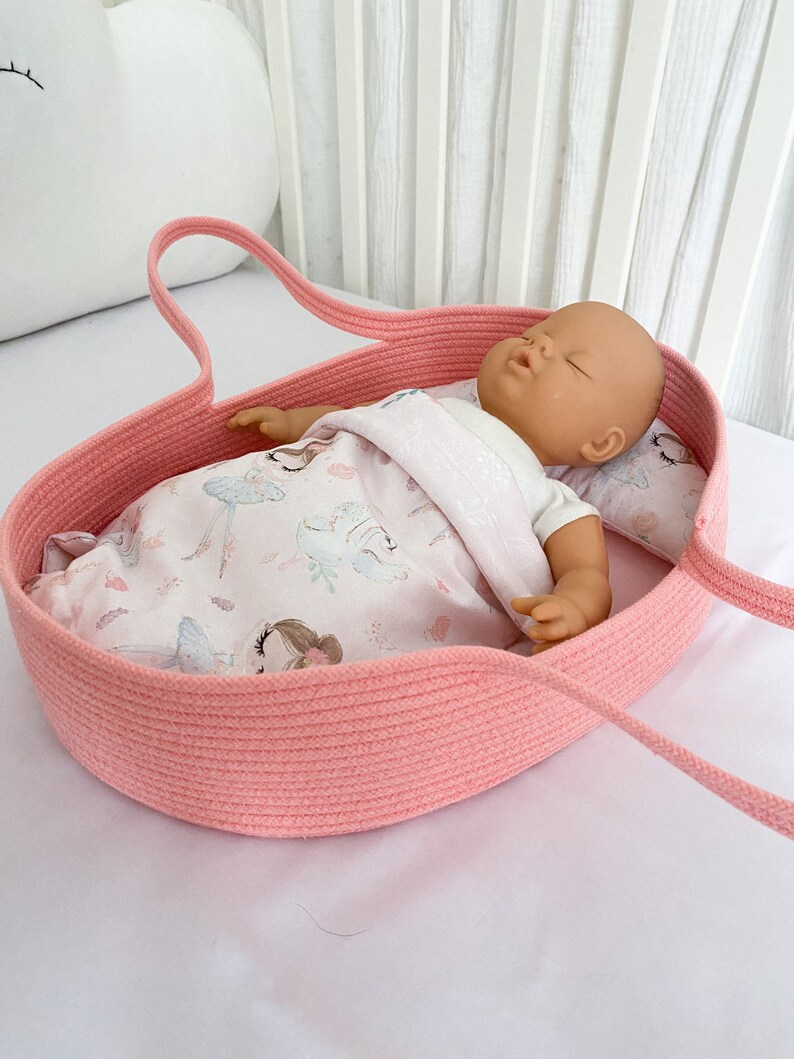 Doll Cradle Bedding Set. Cradle for Dolls Basket for Dolls Etsy