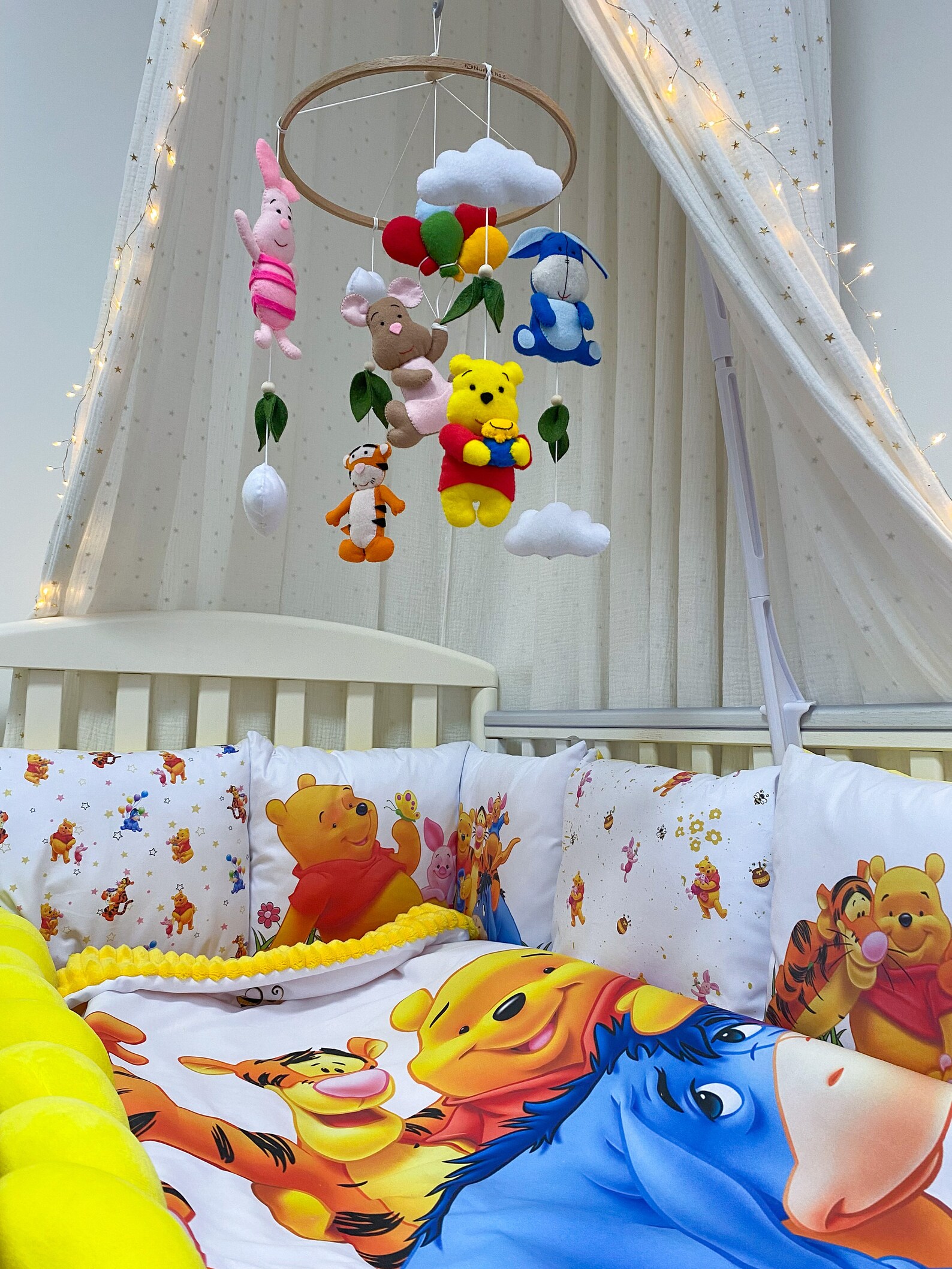 Crib Mobile winnie the Pooh. Baby Cot Mobile Felt Etsy