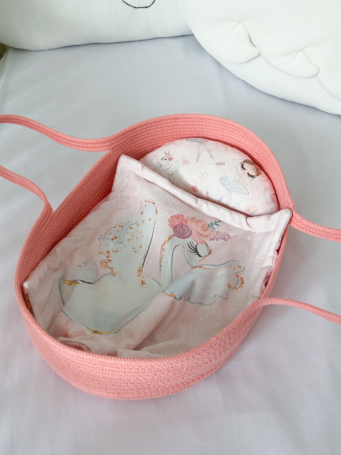 Doll Cradle Bedding Set. Cradle for Dolls Basket for Dolls Etsy