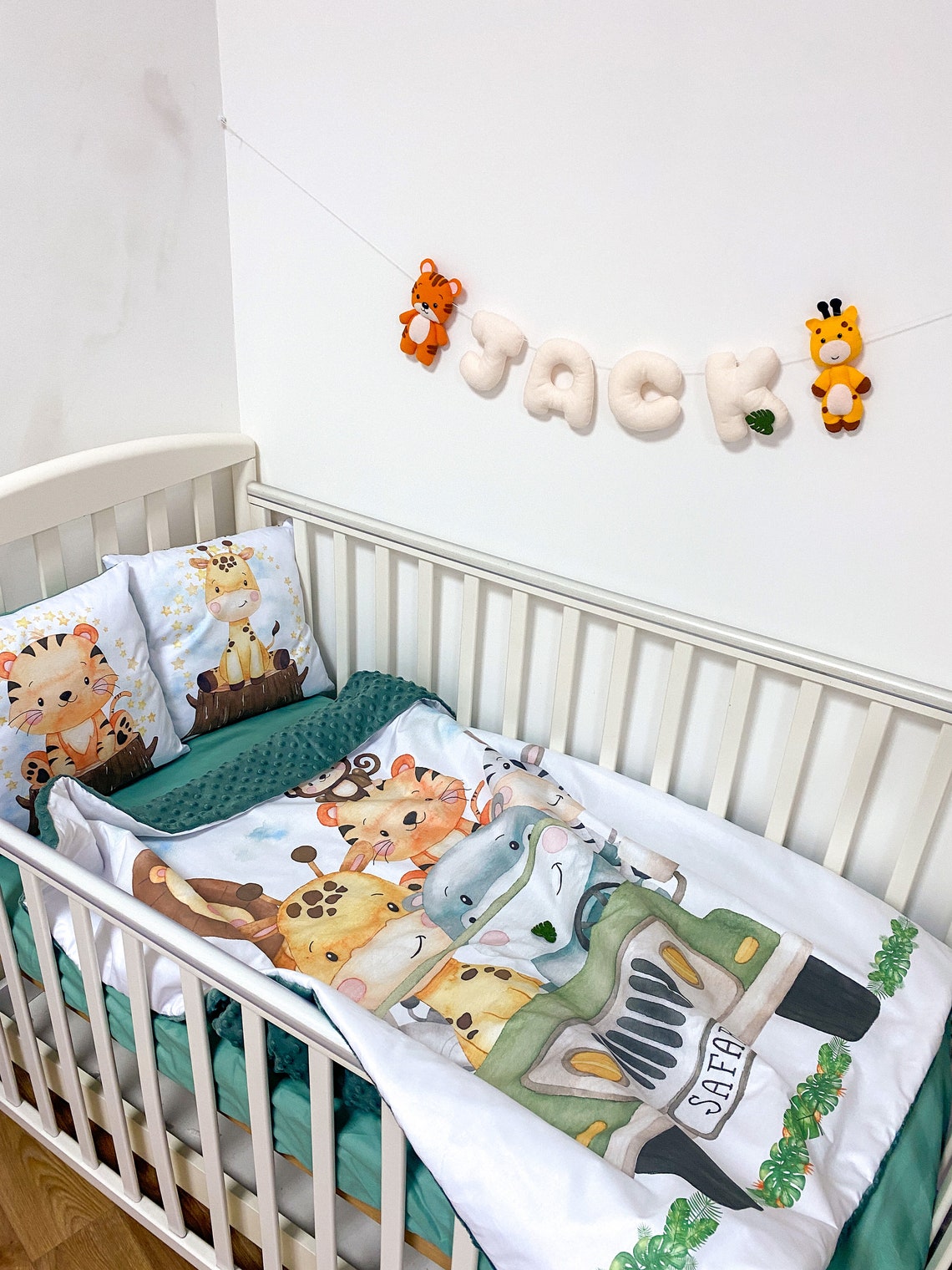 Safari Crib Bedding Set Safari Crib Blanket Elephant Etsy