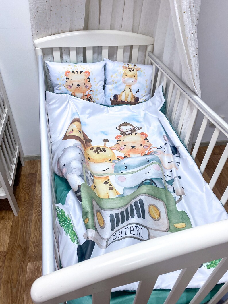 Safari Crib Bedding Set Safari Crib Blanket Elephant Etsy