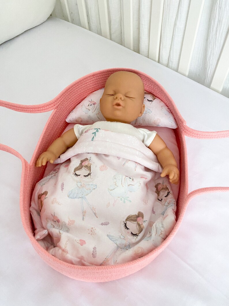 Doll Cradle Bedding Set. Cradle for Dolls Basket for Dolls Etsy