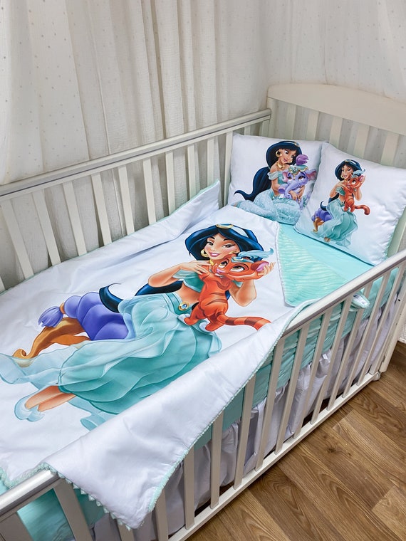 Baby Blanket Teal Crib Set Custom Embroidered Light Blue Baby