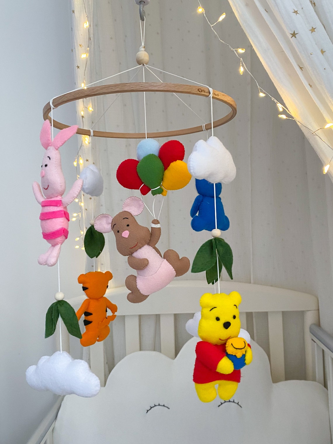 Crib Mobile winnie the Pooh. Baby Cot Mobile Felt Etsy