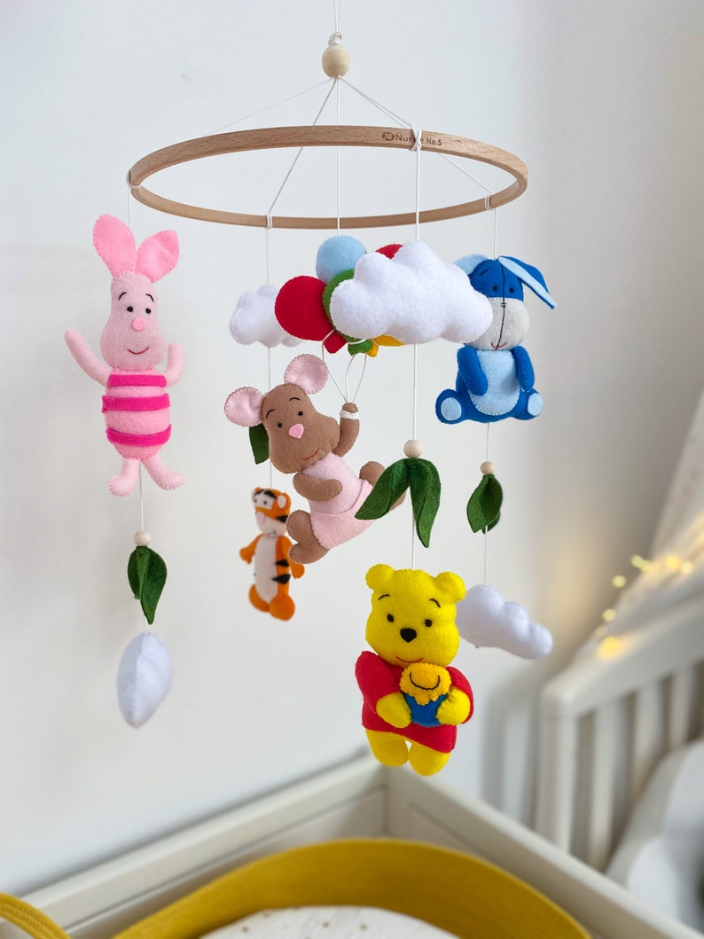 Crib Mobile winnie the Pooh. Baby Cot Mobile Felt Etsy