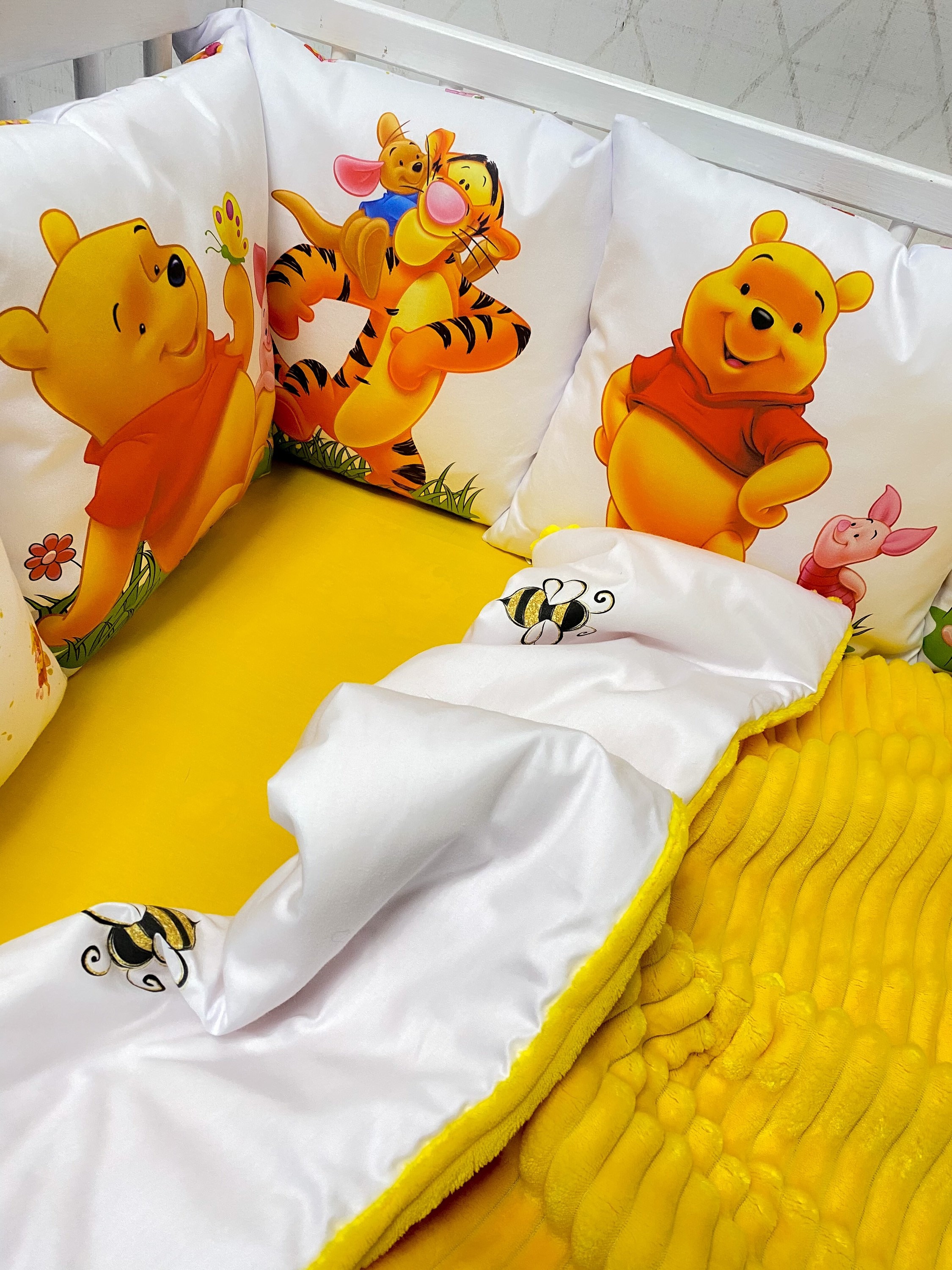 Baby bedding with Winnie the Pooh crib bumpers with Winnie Etsy