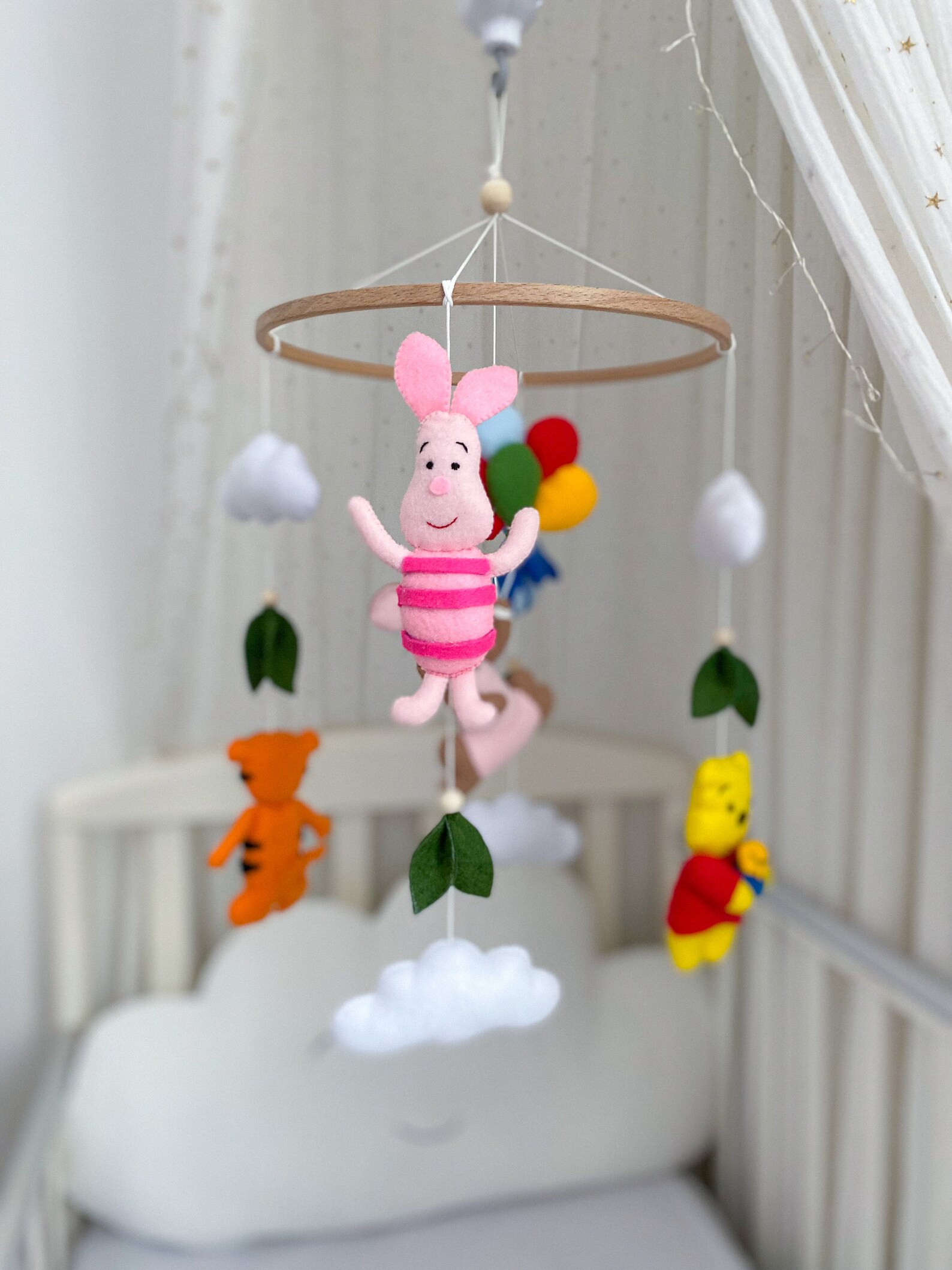 Crib Mobile winnie the Pooh. Baby Cot Mobile Felt Etsy