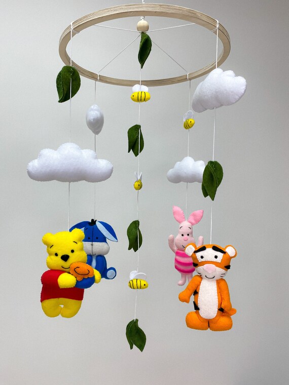 Winnie the Pooh Crib Moble. Baby Cot Mobile Felt Mobile Etsy