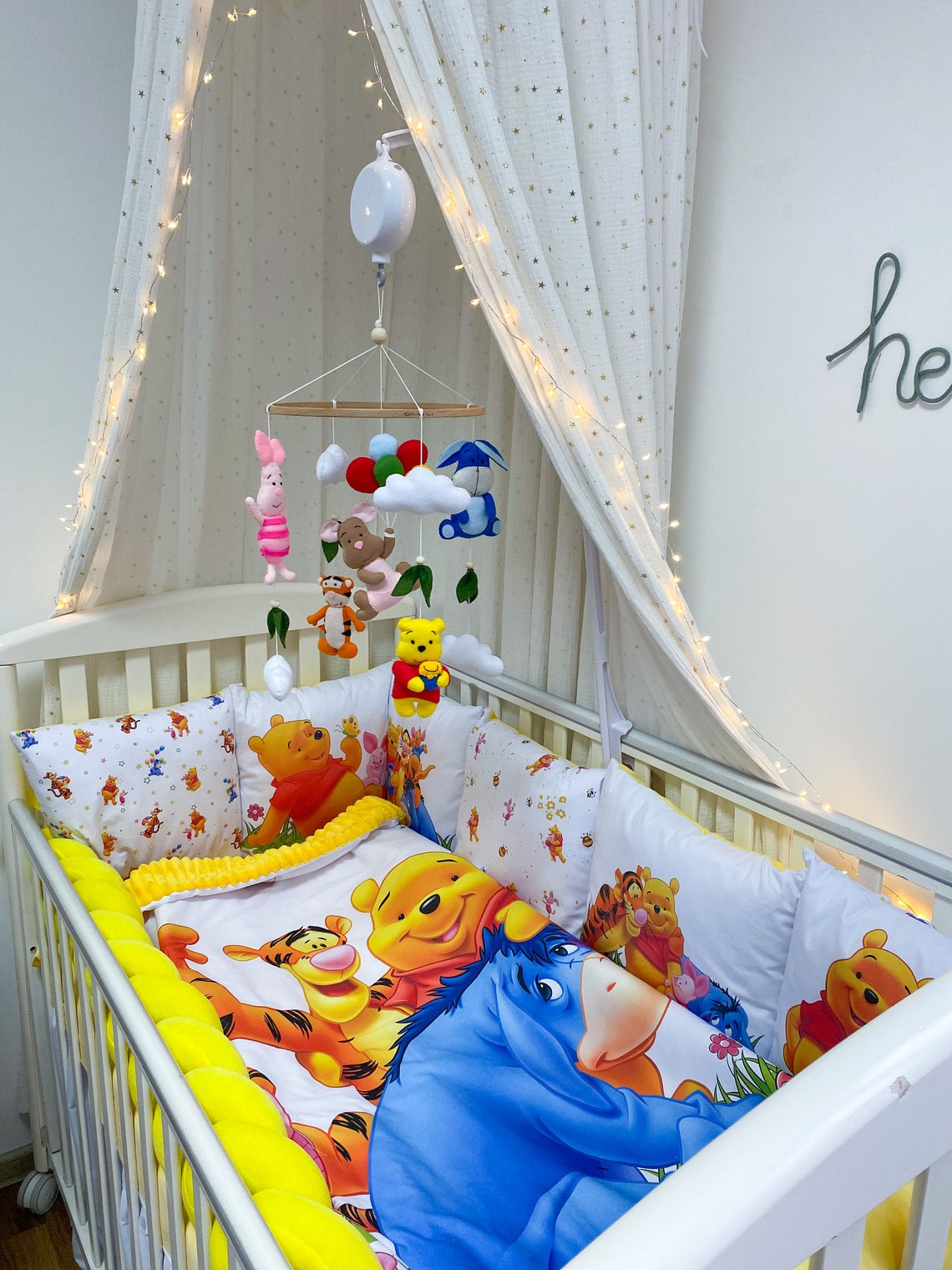 Crib Mobile winnie the Pooh. Baby Cot Mobile Felt Etsy