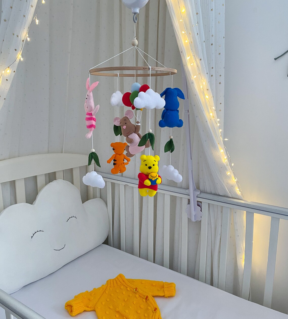 Crib Mobile winnie the Pooh. Baby Cot Mobile Felt Etsy
