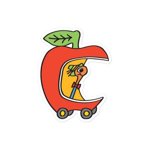 Lowly Worm Die-Cut Sticker