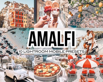 AMALFI Mobile Lightroom Preset für Urlaub, Sommer, warm, Italien Preset, cremig Preset