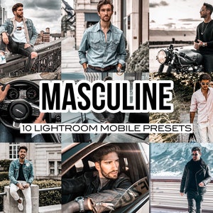 MASCULINE Mobile Lightroom Preset for men, black and white, gentlemen, man