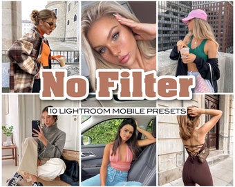 NO FILTER Lightroom Mobile Presets for natural preset, no filter preset, clean preset, minimal preset, neutral preset, presets crisp, preppy