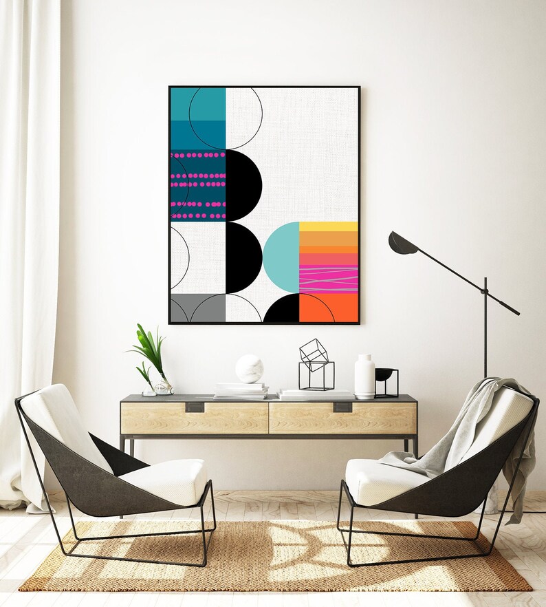 Prints Wall Art Geometric Art Modern Wall Art Print Abstract Wall Art Printable Wall Art Mid Century Modern Art Minimalist Art