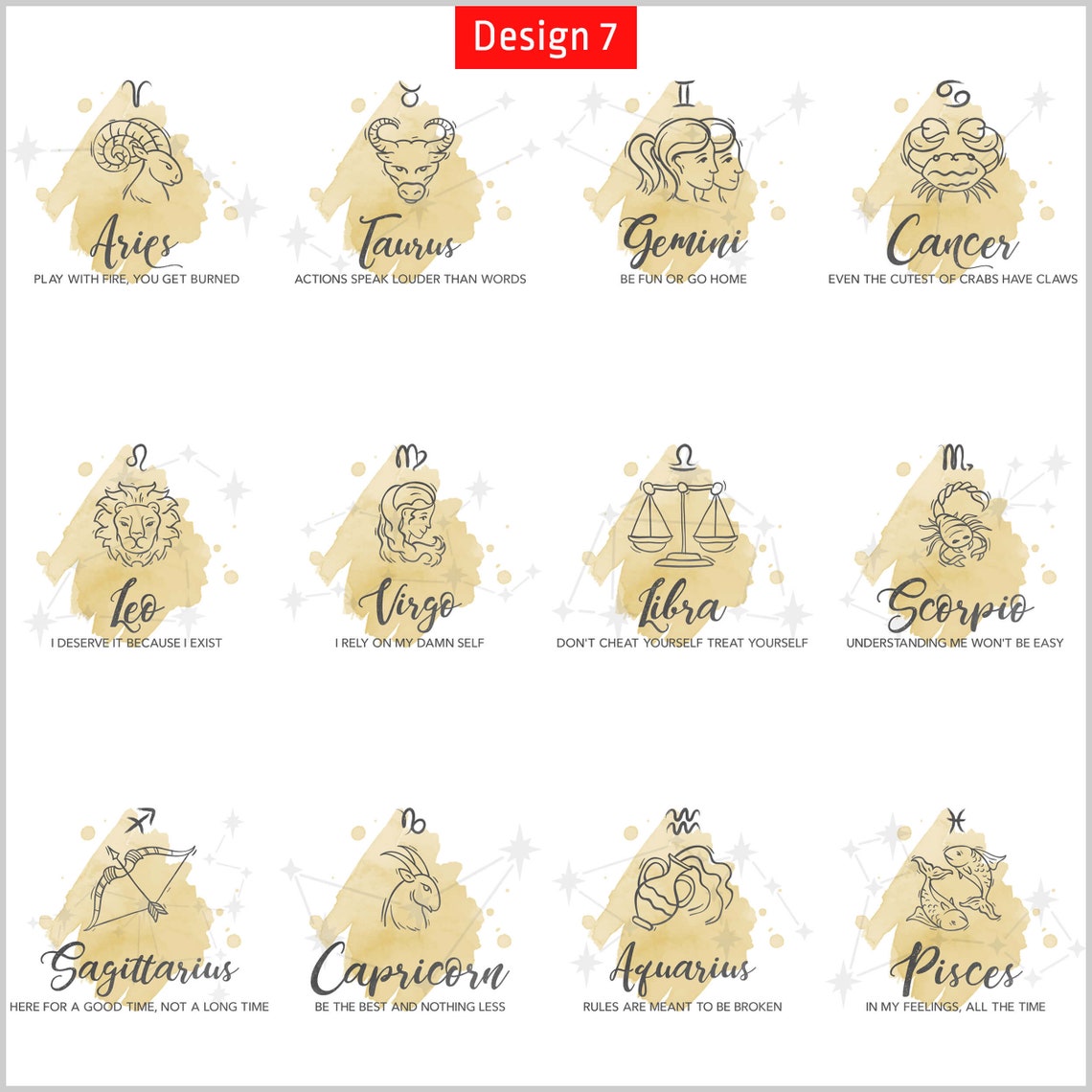 Zodiac signs candle Zodiac candle Astrology candle Etsy