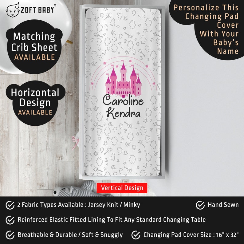 Princess Nursery Crib Sheet Custom Princess Crib Sheet Baby Etsy