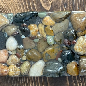 Handmade River Rock Soap Dish: Resin Pebble Soap Saver
