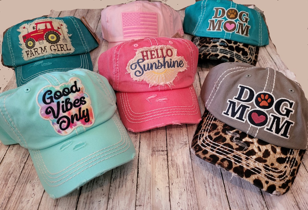 Distressed Baseball Caps Etsy