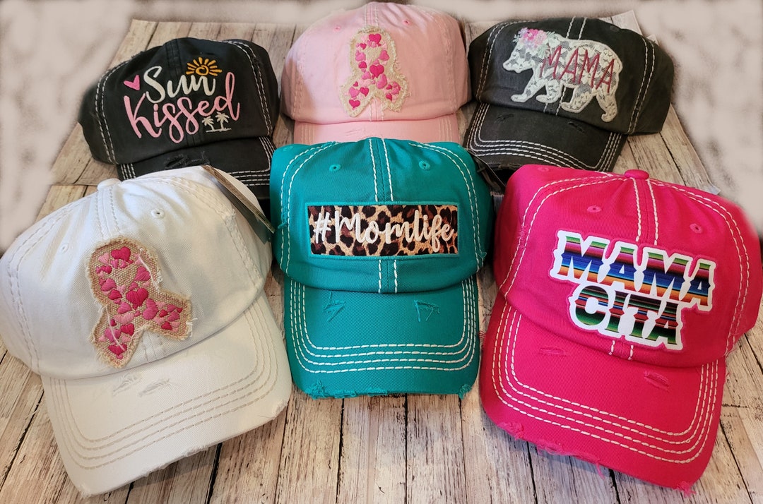 Distressed Baseball Caps Etsy