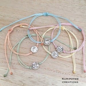 Padre Pio/Our Lady of Perpetual Help in Waterproof cord Bracelet or Anklet