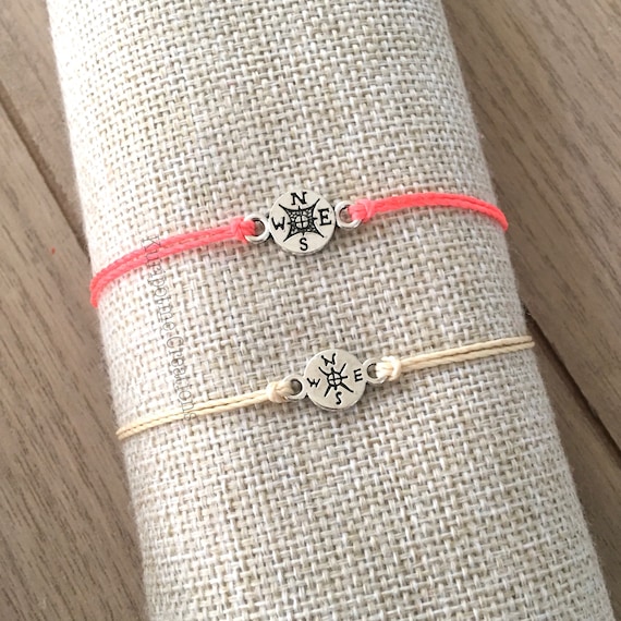 Compass in Waterproof Cord Bracelet or Anklet Etsy