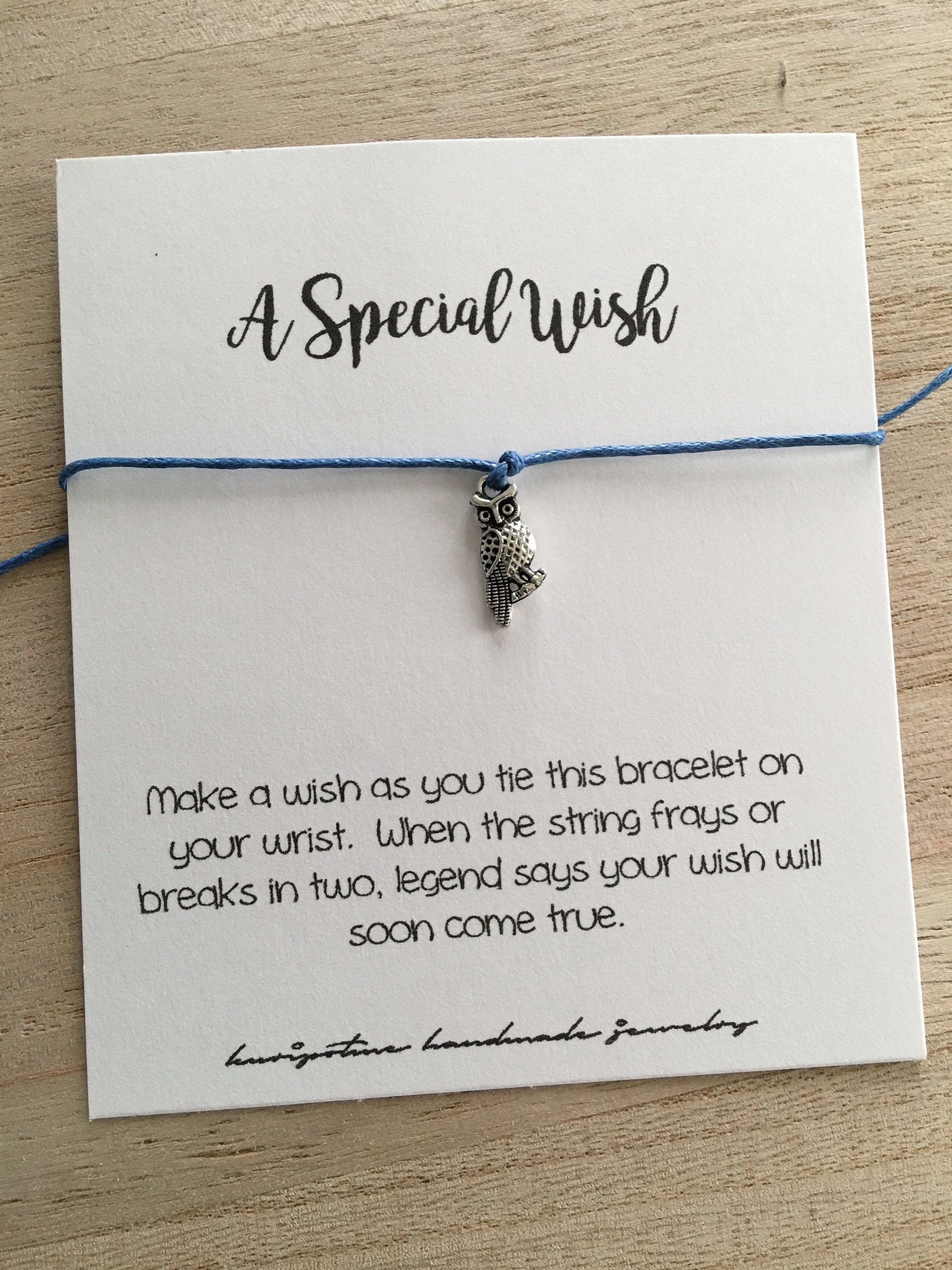 TINY OWL Wish Bracelets or Anklets